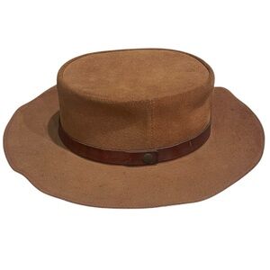 Winfield Cover Company San Francisco Men’s Suede Western Brimmed Hat SZ L Brown
